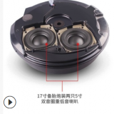 批發(fā)汽車音響17寸備胎低音炮導(dǎo)流氣孔12V雙音圈重低音專利認(rèn)證