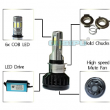 35W高亮摩托車大燈 M02E摩托車6面燈珠LED大燈前照燈遠射燈 批發(fā)