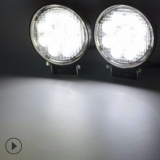 27W圓外置方形工作輔助燈 汽車LED大燈 越野車車燈射燈 汽車改裝