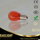 S25 12V21W BAU15S 琥珀色 汽車摩托車轉(zhuǎn)向燈倒車燈 單觸點(diǎn)歪腳