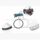 新款通用RGB 5050天使眼光圈 改裝車(chē)燈16色帶紅外遙控 七彩爆閃