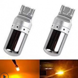 帶玻璃罩144SMD汽車LED轉向燈1156T20防頻閃解碼12-24V信號燈3014