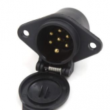 塑料掛車(chē)七芯圓頭插座 通用7孔電源插座批發(fā) ES2705