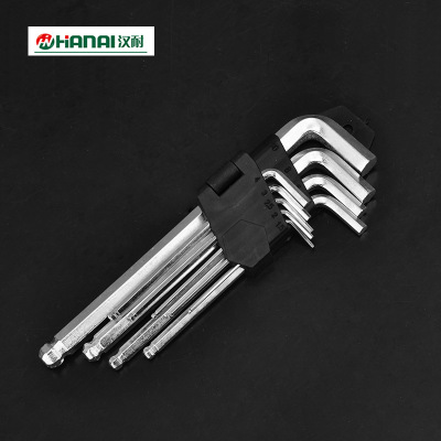 特價批發(fā)電鍍中長加長內(nèi)六角扳手 雙頭L形多用組套手動內(nèi)六角扳手