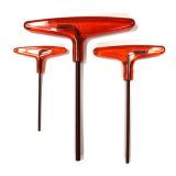 廠家直銷平頭T型內(nèi)六角扳手 S2古銅色手動扳手 優(yōu)質(zhì)紅色塑料把手