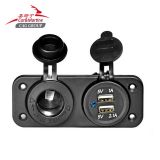 汽車摩托車用12V雙空位USB車充