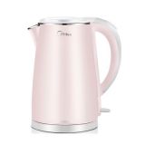 Midea/美的 WHJ1705b電熱水壺防燙家用燒水壺304不銹鋼電燒水瓶