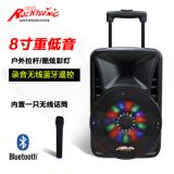 8寸大功率移動藍牙音響 便攜手提拉桿電瓶音箱戶外廣場舞促銷音箱