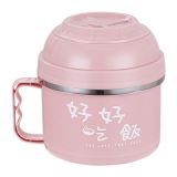 廠家直銷爆款 防燙密封不漏湯 學(xué)生工人快餐杯 卡通多用餐杯