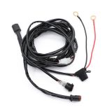 汽車線束加工定制LED工作燈霧燈一拖二防水開關(guān)線組汽車霧燈線束