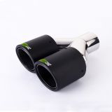 碳纖維天蝎AK一出二啞光尾嘴 通用汽車改裝消音器雙出排氣管尾喉