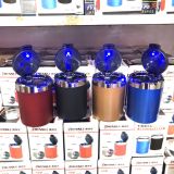 汽車煙灰缸車載內(nèi)飾創(chuàng)意vip煙灰缸內(nèi)膽不銹鋼材質(zhì)帶LED燈阻燃