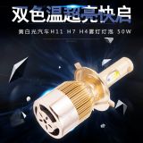 汽車(chē)led大燈H7超亮遠(yuǎn)近光燈前照燈燈泡一體H4改裝H1H119005改裝用