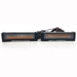 外貿(mào)爆款雙色一拖二中網(wǎng)爆閃燈COB汽車改裝開道高亮頻閃光警示燈