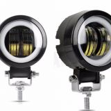 LED工作燈 汽車車燈 LED大燈新款LED工作燈霧燈20W帶光圈 天使眼