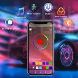 汽車氛圍燈LED裝飾燈APP16彩聲控氣氛燈BLE藍牙RGB無線音樂控制器