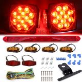 LED拖車尾燈 DOT方形防水車燈 卡車貨車拖車尾燈拖車燈套件TC-14