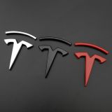 適用Tesla特斯拉logo金屬車貼 改裝車身貼標(biāo)側(cè)標(biāo)3D個(gè)性創(chuàng)意車尾標(biāo)
