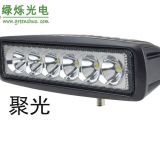 廠家直銷現(xiàn)貨單排18W小一字 汽車工作燈 汽車前大燈 led越野燈