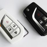 適用于豐田4鍵遙控改裝折疊鑰匙殼 豐田智能鑰匙殼 汽車(chē)鑰匙殼