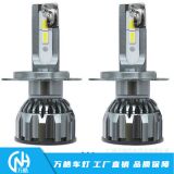 汽車LED前大燈三色高亮白黃雙色LEDH11H4H7遠(yuǎn)近燈聚光超高亮燈泡
