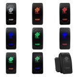 翹板房車汽車開關(guān)汽配改裝開關(guān)5P新鐳雕Radio游艇開關(guān)