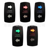 汽車游艇防水開關(guān) LED燈鐳雕 汽配改裝Turn Signal轉(zhuǎn)向燈 翹板式