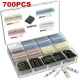 防水熱縮焊錫環(huán)700PCS盒裝 焊錫管免壓接線端絕緣套管電線保護套