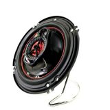 汽車揚(yáng)聲器6.5寸紅色新品音響同軸喇叭高低音中音無損安裝主機(jī)