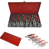 131件螺紋修復(fù)工具 高品質(zhì)絲攻螺牙再生器 汽修組套鐵盒工具箱