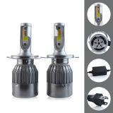 c6黃白光大燈雙色led車燈 汽車雙色溫前大燈72w 遠(yuǎn)近光