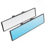 防眩目車內大視野輔助后視鏡 汽車防炫曲面后視鏡藍鏡鉻鏡280mm