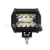 廠家直銷新款汽車led工作燈三目款4英寸60w雙排長(zhǎng)條越野車頂射燈