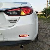 適用16一19款阿特茲改裝后杠燈LED車燈后霧燈