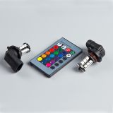 LED遙控七彩霧燈9005 9006 H7 H8 H11 7440 1156 27RGB倒車燈5050