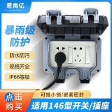 戶(hù)外防水盒插座二開(kāi)兩位多功能五孔/三孔充電防暴雨明裝浴室家用