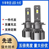 超亮聚光汽車led大燈h1h4h7近遠光燈9005H11激光強光9012車燈燈泡