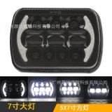 適用JEEP牧馬人7寸前大燈 5x7方燈越野卡車汽車led前照燈廠家直銷