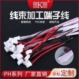 PH單線排線2-12P連接線接插件電子線廠家專業(yè)線束加工定制導(dǎo)線