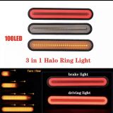 卡車尾燈貨車改裝100LED雙色導(dǎo)光行車剎車尾燈流水轉(zhuǎn)向燈 Y-093