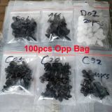 跨境 100PCS盒裝汽車卡扣塑料卡扣 穿心釘保險(xiǎn)杠卡子 擋泥板卡扣