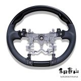 汽車方向盤改裝適用10-17款豐田普銳斯PRIUS 30/AQUA桃木方向盤