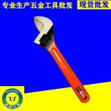 五金工具活扳手81012紅色粘塑活扳手375mm15寸邵東五金扭力活扳手