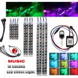 RF遙控&藍牙APP 12燈條摩托裝飾音樂氣氛燈 聲控防水汽車氛圍燈